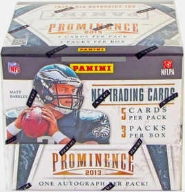 2013 Panini Prominence Football Hobby Box - 3 Auto Sealed - Travis Kelce Rookie?