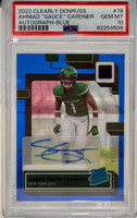 2022 Clearly Donruss - Rated Rookie Ahmad Gardner #78 Blue Autographs /99 PSA 10