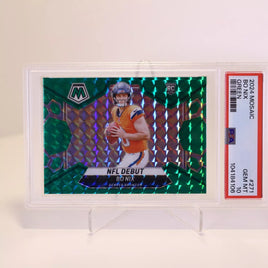 Bo Nix PSA 10 Green Mosaic 2024 Mosaic NFL Debut | Rookie Card RC