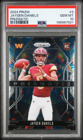 2024 PANINI PRIZM PRIZMATIC #3 JAYDEN DANIELS ROOKIE RC PSA 10