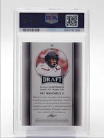 PATRICK MAHOMES II 2017 LEAF DRAFT FOOTBALL ROOKIE RC PSA 10