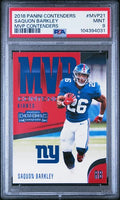 2018 PANINI CONTENDERS MVP CONTENDERS #MVP21 SAQUON BARKLEY ROOKIE RC PSA 9