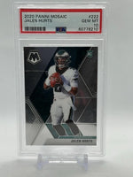 2020 Panini Mosaic Jalen Hurts Rookie Base PSA 10 Eagles #222