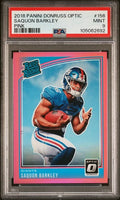 2018 PANINI DONRUSS OPTIC PINK #156 SAQUON BARKLEY ROOKIE RC PSA 9